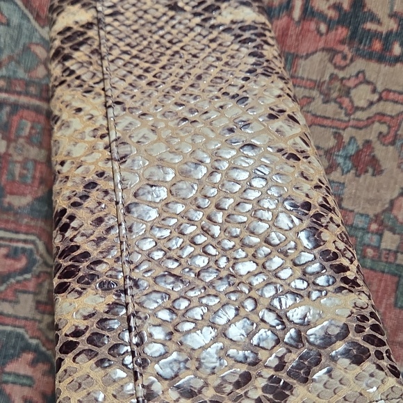 Brighton Tri Fold Snake Skin Leather Wallet - Picture 7 of 10